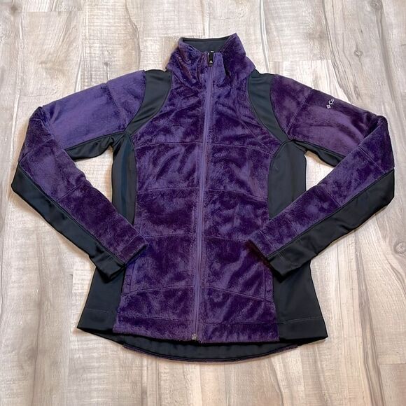 Columbia velour fleece zip jacket size medium with silver Omni tech lining - Picture 1 of 13